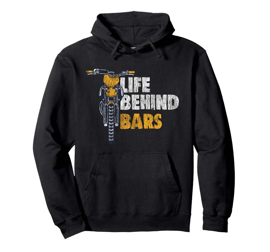 Motocross Life Behind Dirt Bike Bars Hoodie - Unique Graphic for Adults - T-Shirt, Sweatshirt, Hoodie