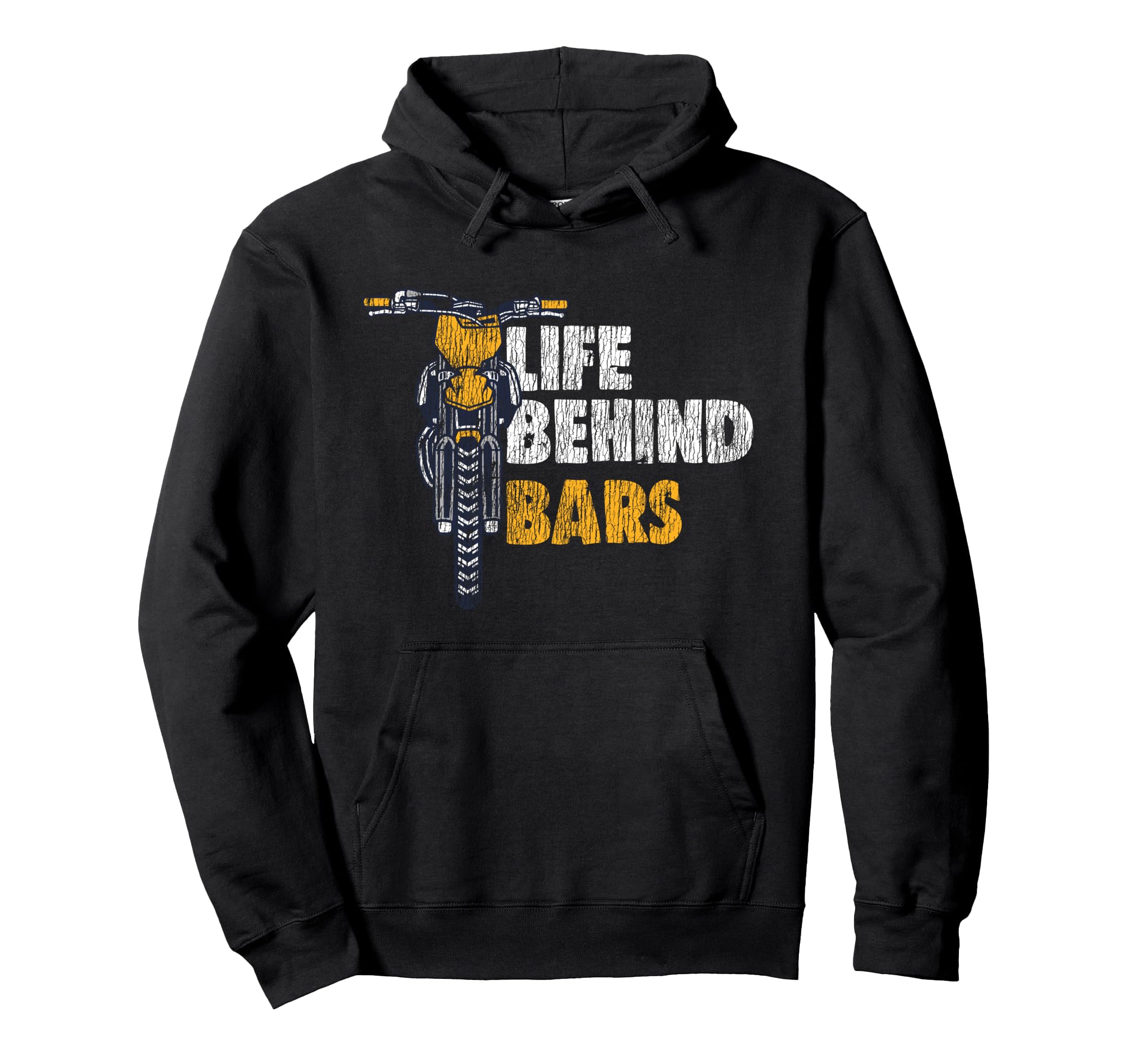 Motocross Life Behind Dirt Bike Bars Hoodie - Unique Graphic for Adults - T-Shirt, Sweatshirt, Hoodie