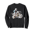 Dirt Bike Riding Motocross Racing Sweatshirt - Minimalist Print Men Women - T-Shirt, Sweatshirt, Hoodie