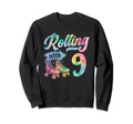 Roller Skates Birthday Gift 9 Year Old Hoodie - Minimalist Print for Adults - T-Shirt, Sweatshirt, Hoodie