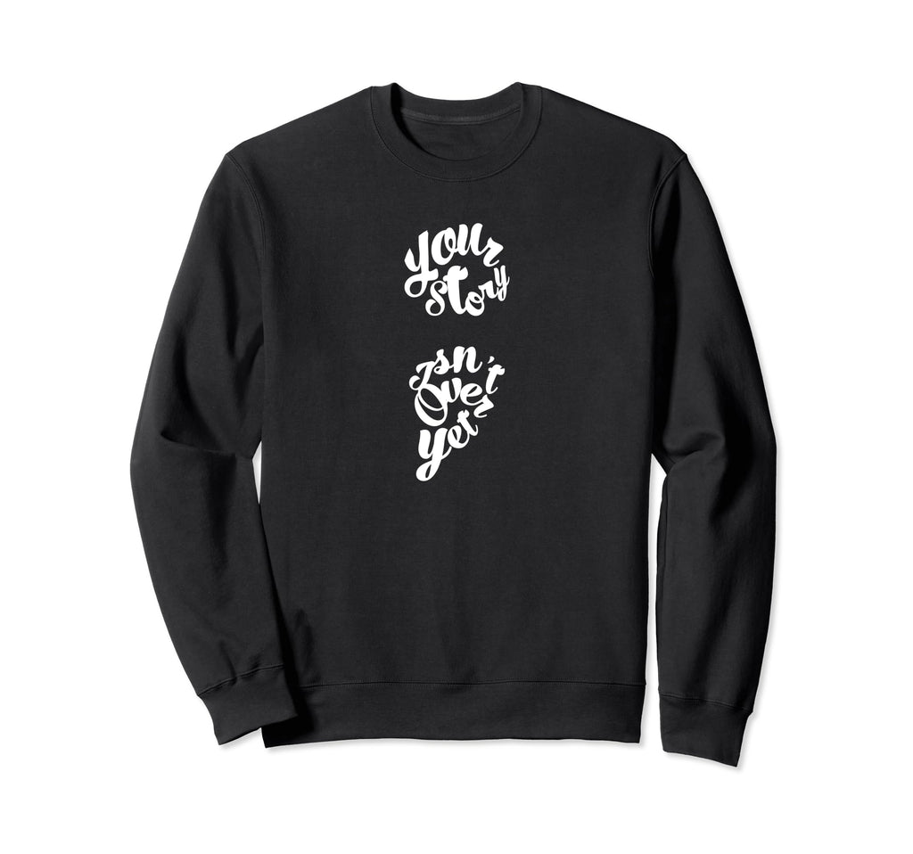 Semicolon Mental Health Awareness Sweatshirt - Minimalist Print Unisex - T-Shirt, Sweatshirt, Hoodie