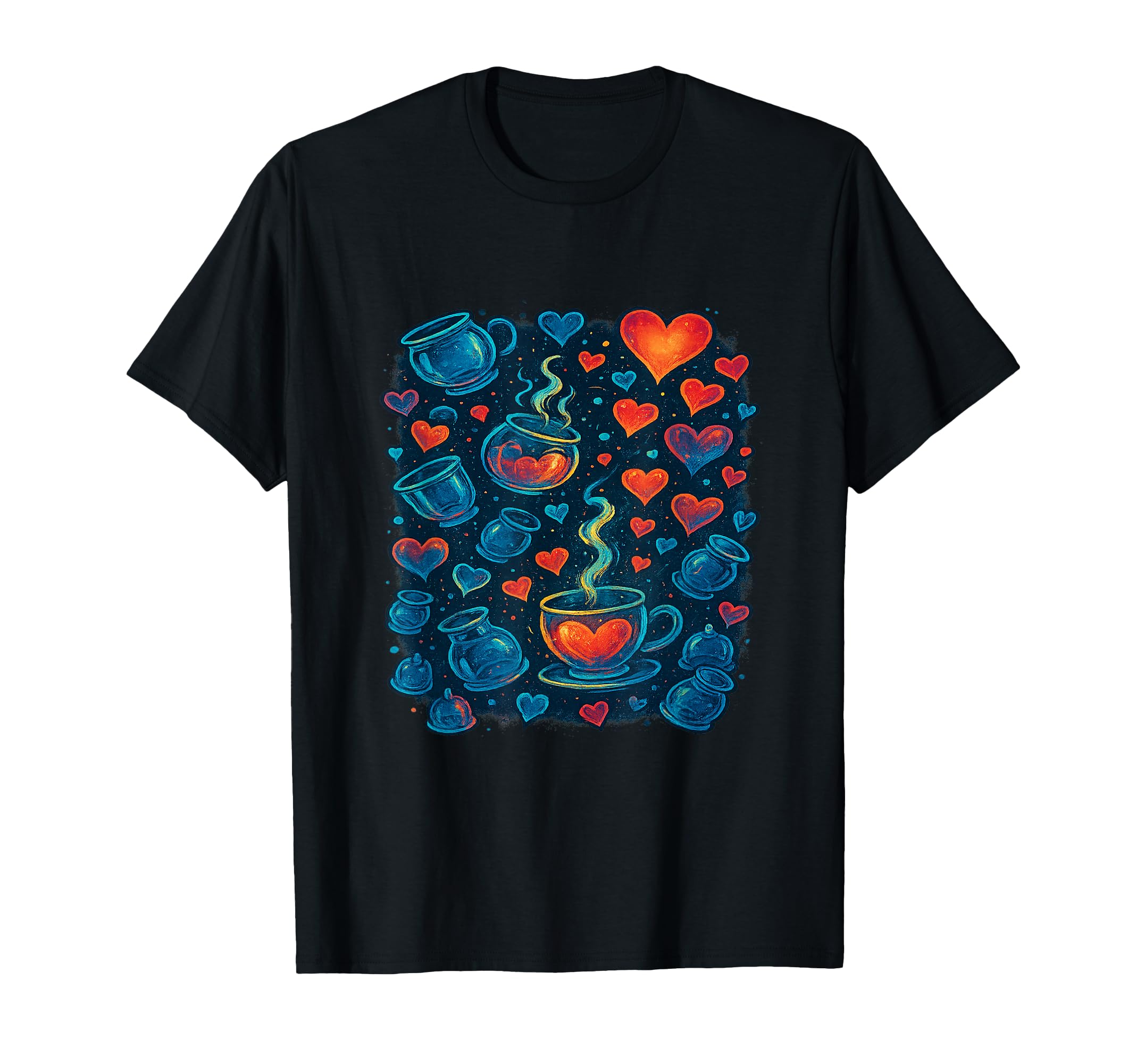 Heart Mug Energy Cozy Self Care Art T-Shirt - Graphic Print for Adults - T-Shirt, Sweatshirt, Hoodie