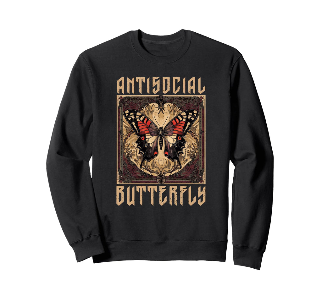 Antisocial Butterfly Gift Sweatshirt - Unique Graphic for Adults - T-Shirt, Sweatshirt, Hoodie