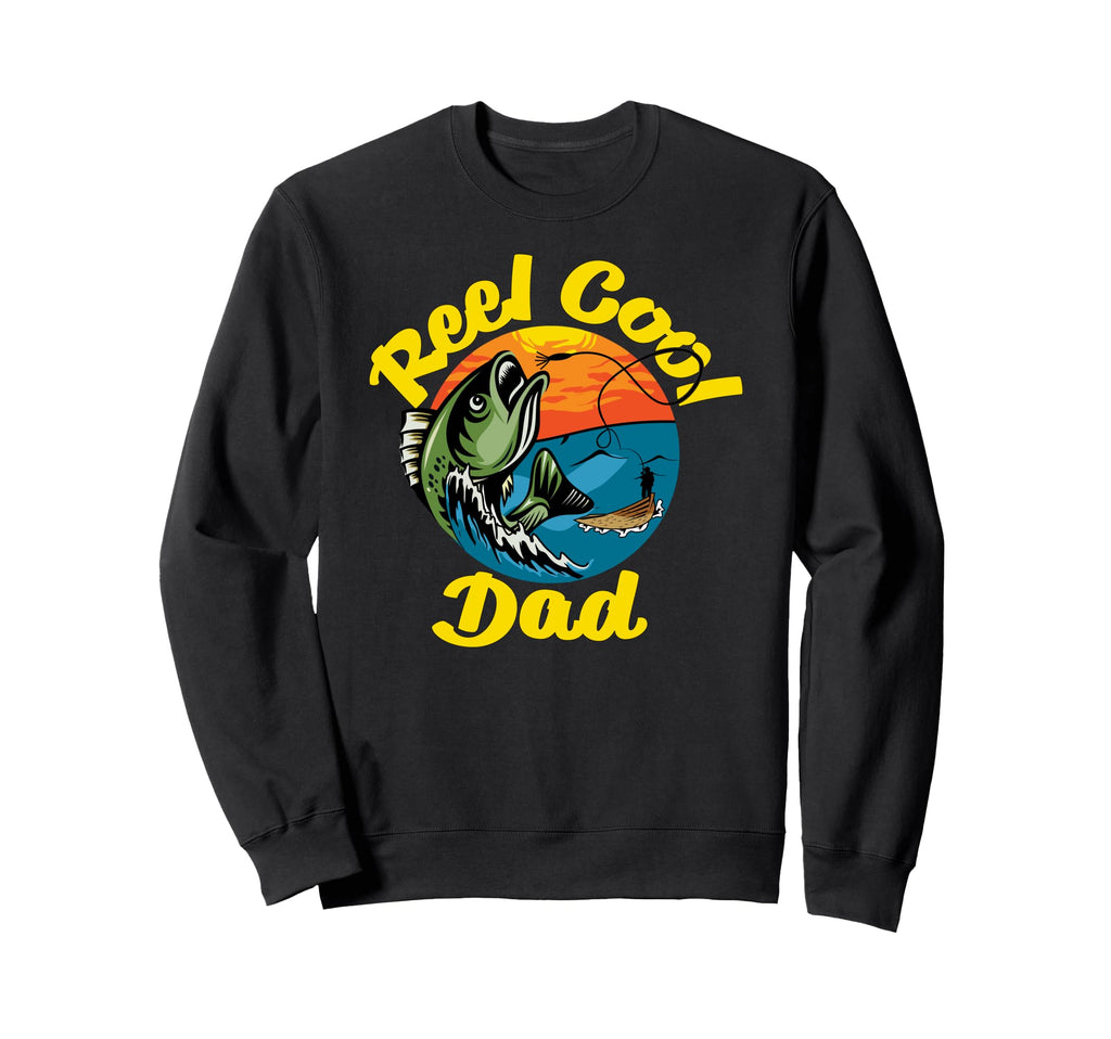 Funny Bass Fishing Dad Sunset Big Sweatshirt - Trendy Graphic Men Women - T-Shirt, Sweatshirt, Hoodie