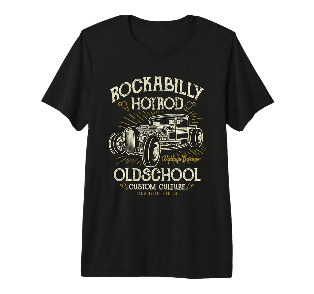 Hotrod Car Distressed Tri Blend T-Shirt - Aesthetic Graphic Unisex - T-Shirt, Sweatshirt, Hoodie