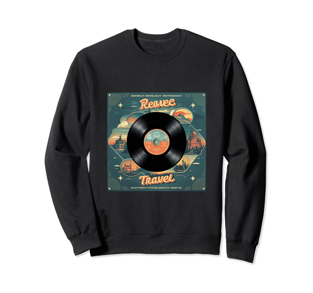 Vinyl Record Scenic Landscapes Sweatshirt - Trendy Graphic for Adults - T-Shirt, Sweatshirt, Hoodie