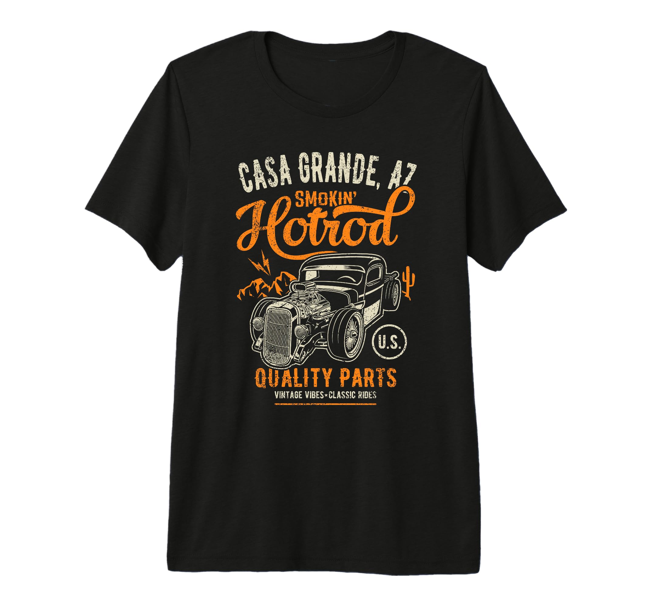 Casa Grande Arizona Hotrod Garage Car T-Shirt - Trendy Graphic for Adults - T-Shirt, Sweatshirt, Hoodie