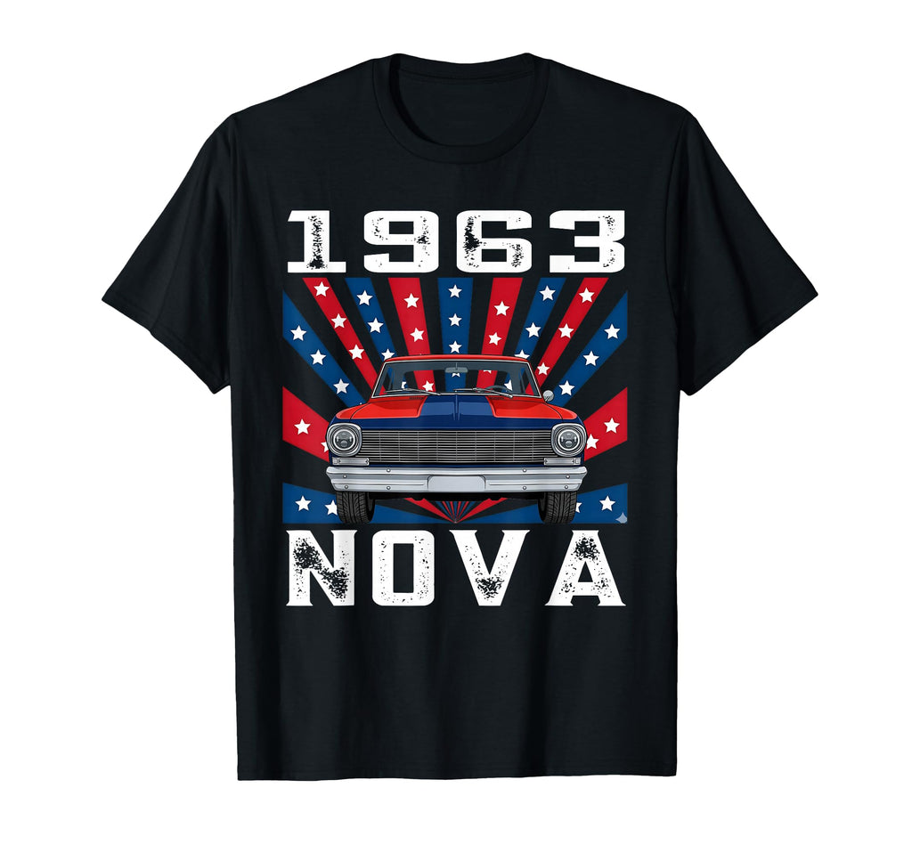 1963 63 Nova Silhouette Muscle Car T-Shirt - Fun Novelty Design for Adults - T-Shirt, Sweatshirt, Hoodie