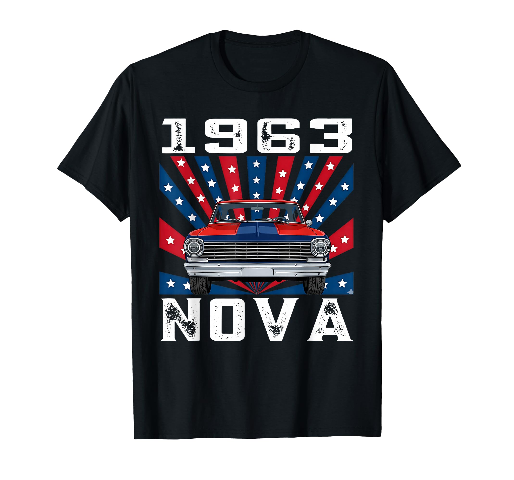 1963 63 Nova Silhouette Muscle Car T-Shirt - Fun Novelty Design for Adults - T-Shirt, Sweatshirt, Hoodie