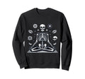 Meditation Skeleton Yoga Pose Sweatshirt - Minimalist Print Men Women - T-Shirt, Sweatshirt, Hoodie