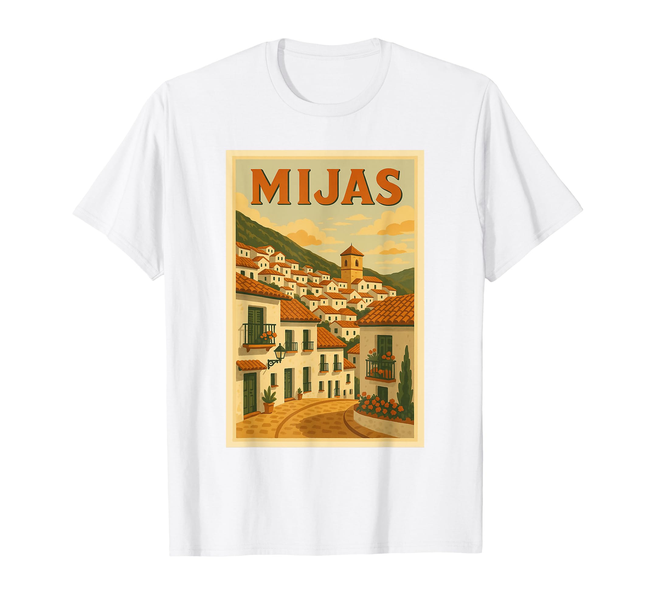 Mijas Spain Postcard Holiday Vacation T-Shirt - Streetwear Style Men Women - T-Shirt, Sweatshirt, Hoodie