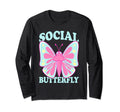 Social Butterfly Introverts Funny T-Shirt - Minimalist Print Men Women - T-Shirt, Sweatshirt, Hoodie