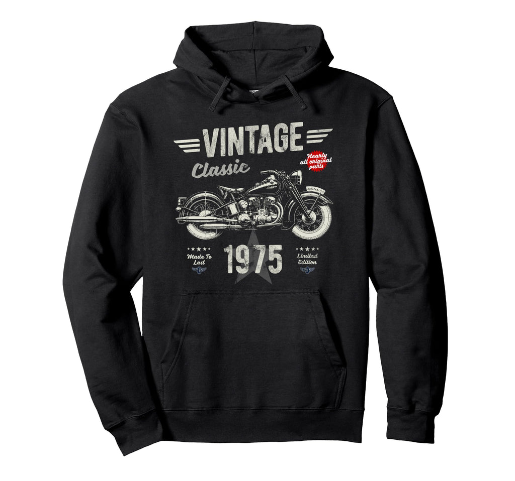 Born 1975 50Th Birthday Motorbike Hoodie - Streetwear Style for Adults - T-Shirt, Sweatshirt, Hoodie