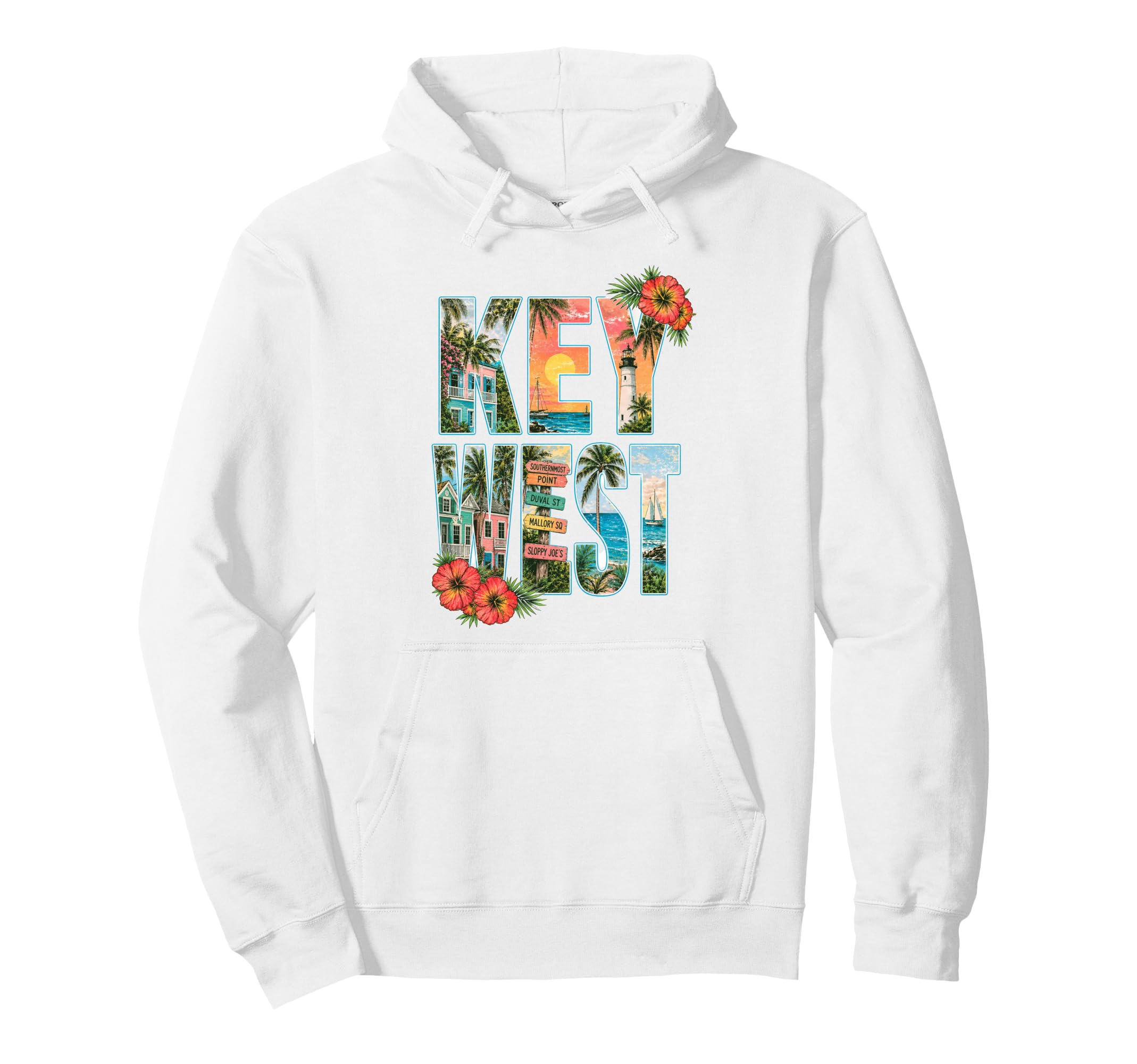 Key West Florida Tropical Beach Hoodie - Aesthetic Graphic Unisex - T-Shirt, Sweatshirt, Hoodie