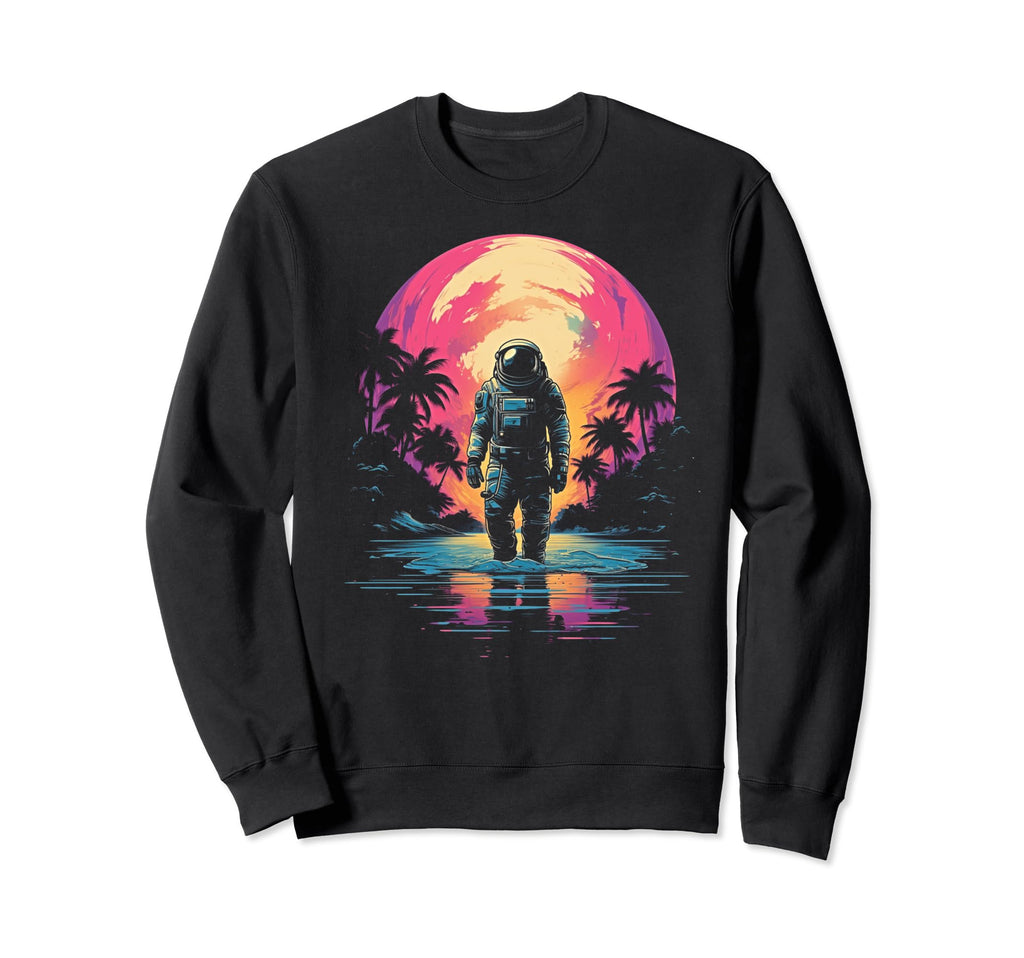 Synthwave Astronaut Cyberpunk 80S Sci Fi Sweatshirt - Graphic Print Unisex - T-Shirt, Sweatshirt, Hoodie
