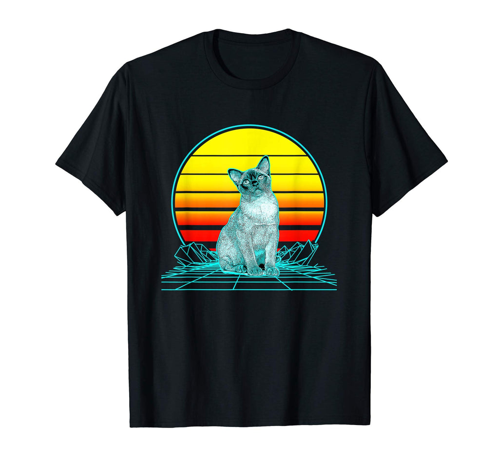 Sunset Burmese Cat T-Shirt - Novelty Apparel Men Women - T-Shirt, Sweatshirt, Hoodie