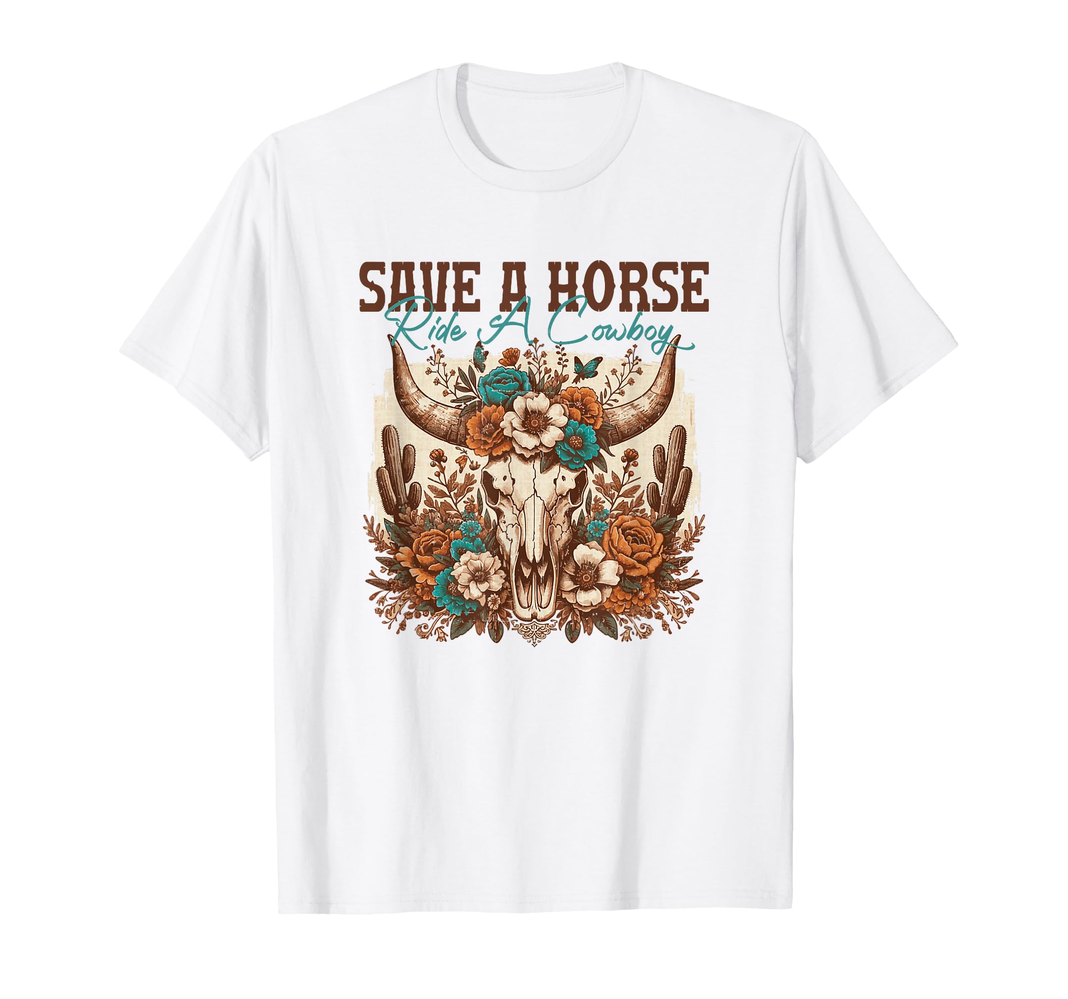 Save Horse Ride Cowboy Country T-Shirt - Custom Art Print for Adults - T-Shirt, Sweatshirt, Hoodie