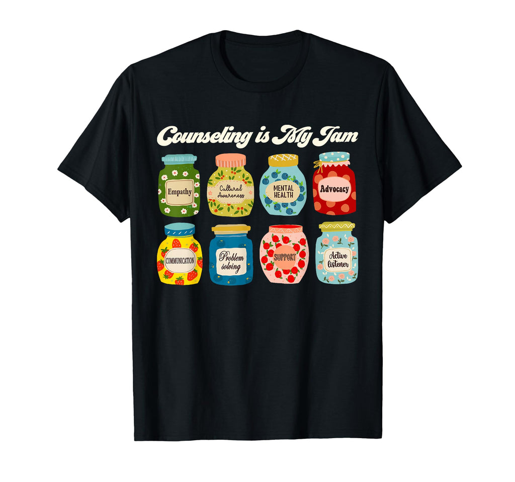 Groovy Counseling Is My Jam School T-Shirt - Trendy Graphic Men Women - T-Shirt, Sweatshirt, Hoodie