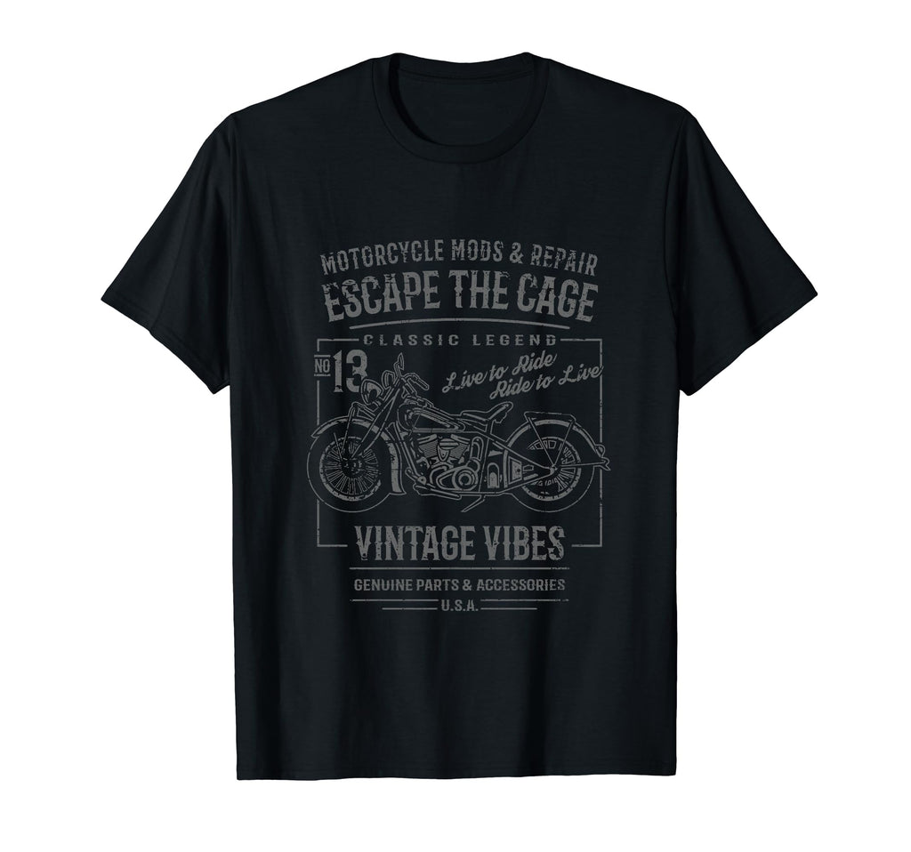 Motorcycle Distressed T-Shirt - Unique Graphic Men Women - T-Shirt, Sweatshirt, Hoodie