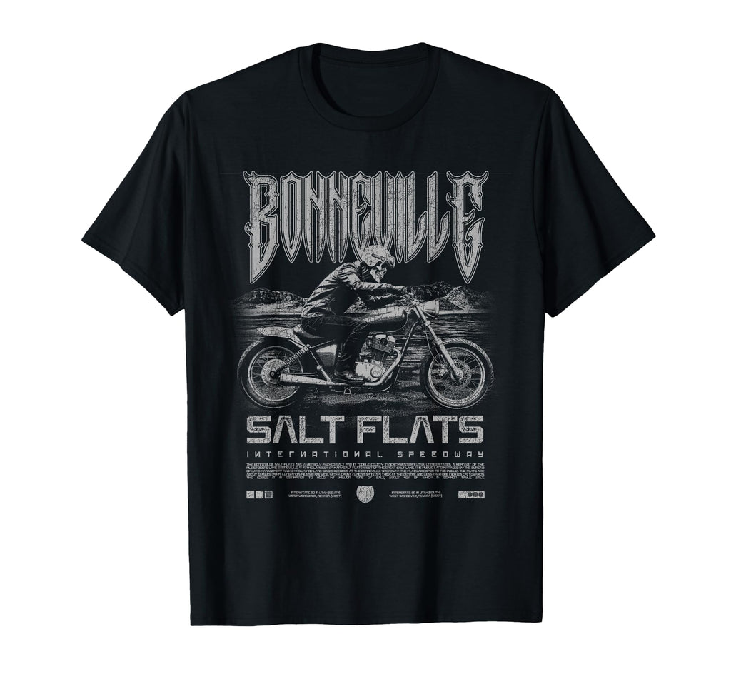 Bonneville Salt Flats Motorcycle T-Shirt - Streetwear Style Men Women - T-Shirt, Sweatshirt, Hoodie