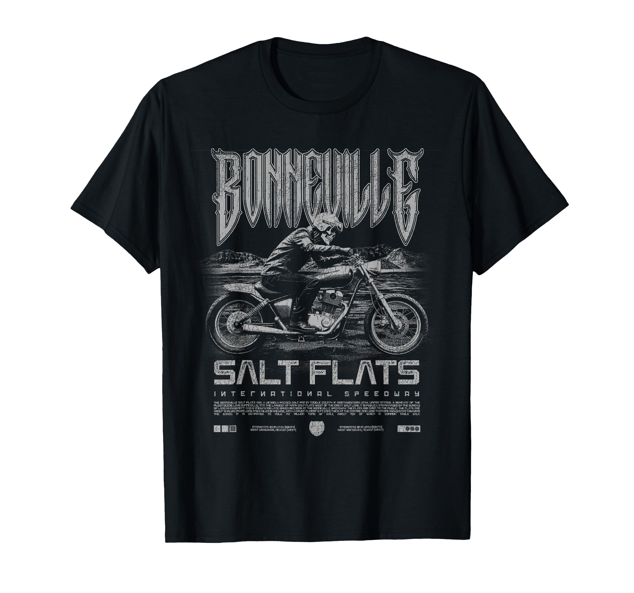 Bonneville Salt Flats Motorcycle T-Shirt - Streetwear Style Men Women - T-Shirt, Sweatshirt, Hoodie