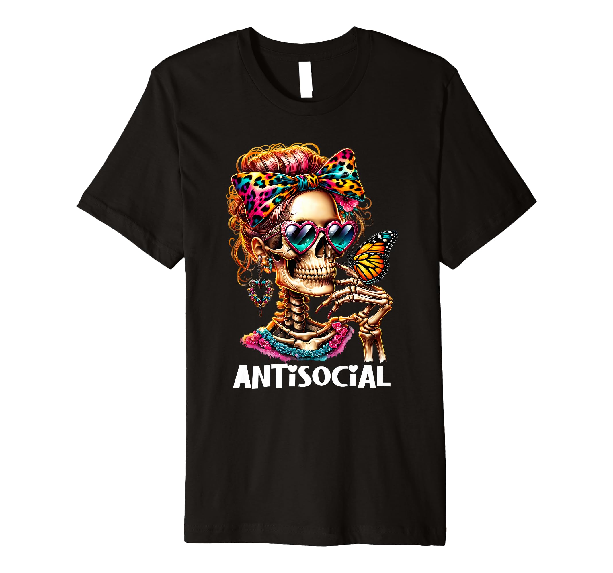 Antisocial Butterfly T-Shirt - Fun Novelty Design Unisex - T-Shirt, Sweatshirt, Hoodie
