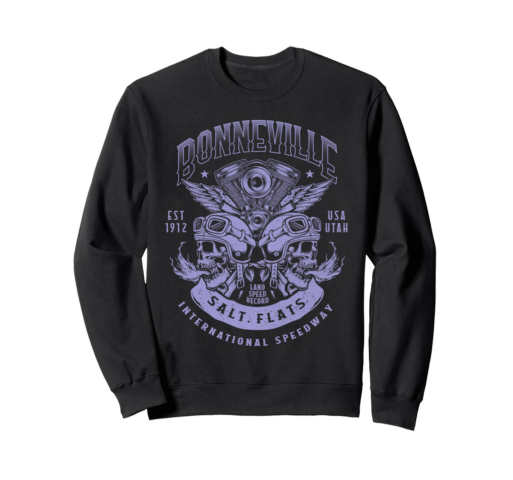 Bonneville Salt Flats Motorcycle Sweatshirt - Aesthetic Graphic Unisex - T-Shirt, Sweatshirt, Hoodie