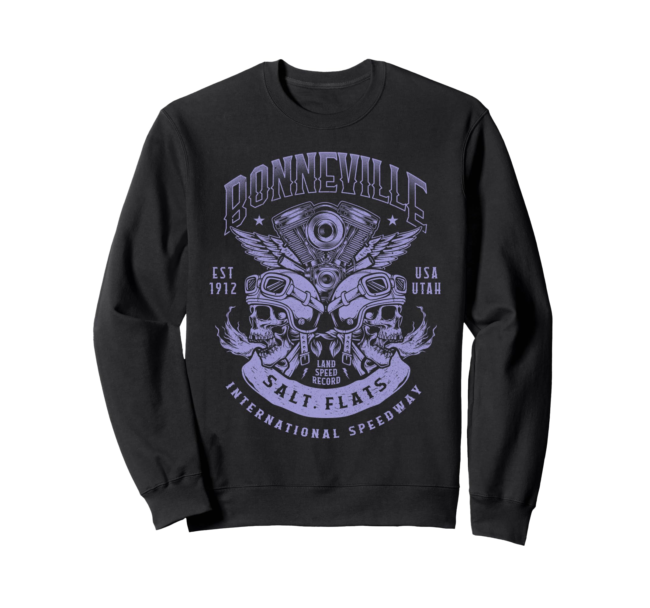 Bonneville Salt Flats Motorcycle Sweatshirt - Aesthetic Graphic Unisex - T-Shirt, Sweatshirt, Hoodie
