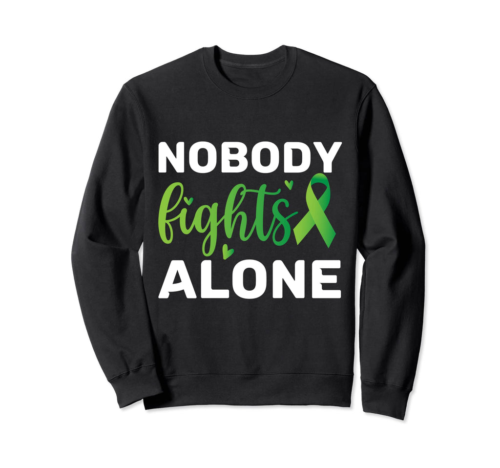 Nobody Fights Alone Mental Health Sweatshirt - Custom Art Print Unisex - T-Shirt, Sweatshirt, Hoodie