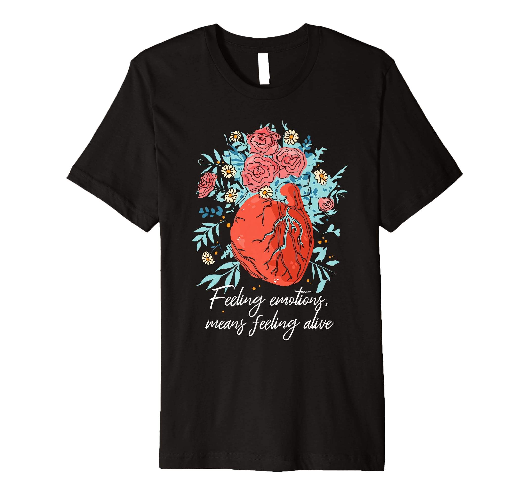 Emotional Heart Mental Health Emotions T-Shirt - Unique Graphic Men Women - T-Shirt, Sweatshirt, Hoodie