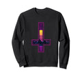 Synthwave Inverted Cross Dreamwave Sweatshirt - Unique Graphic for Adults - T-Shirt, Sweatshirt, Hoodie
