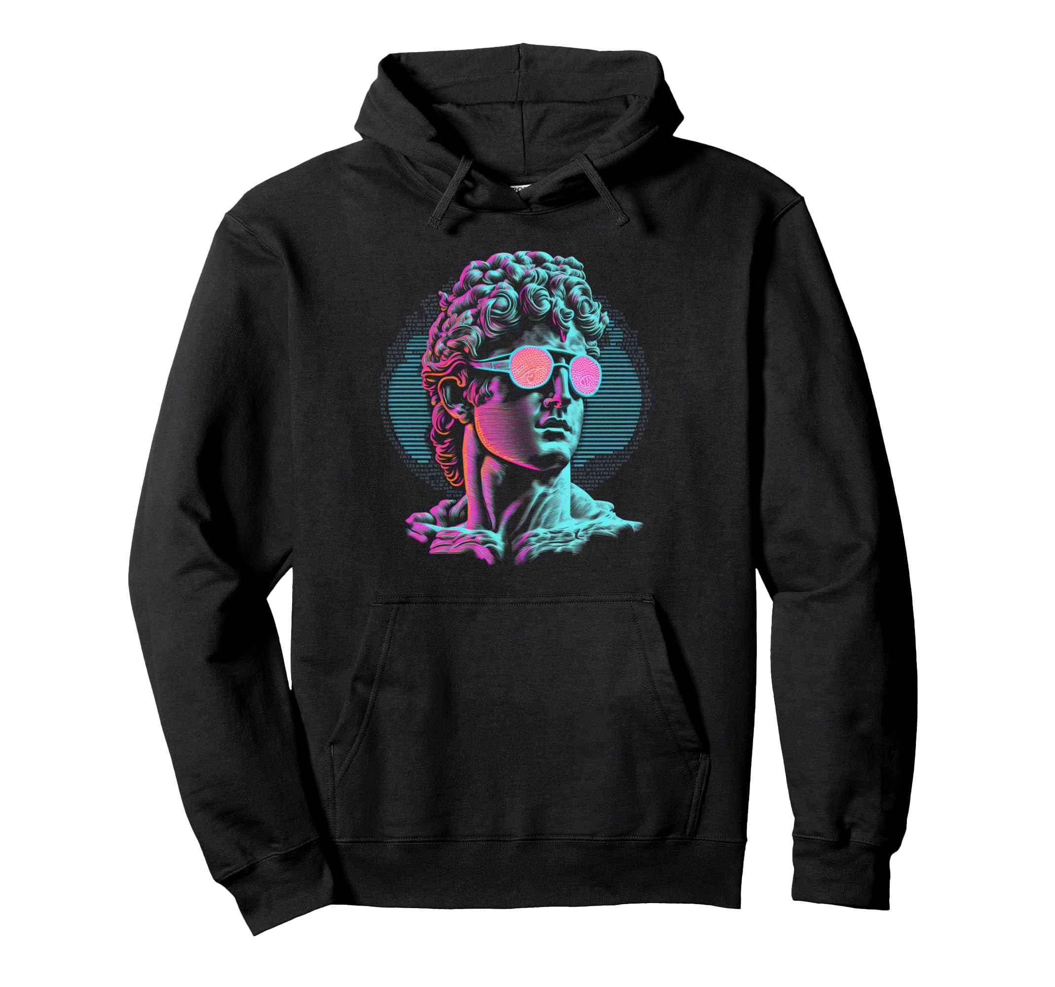 Greek Statue Vaporwave Retrowave Aesthetic Hoodie - Novelty Apparel Unisex - T-Shirt, Sweatshirt, Hoodie