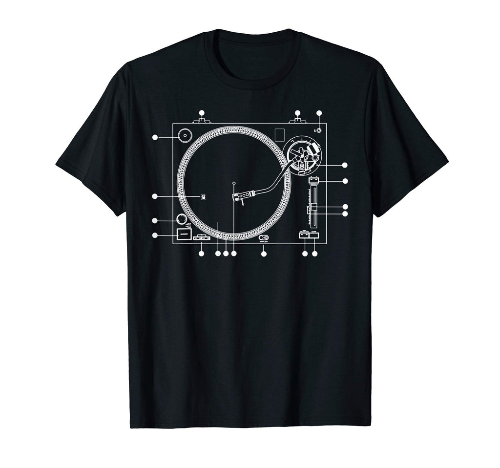 Blueprint Phonograph Vinyl Player T-Shirt - Casual Everyday Wear Men Women - T-Shirt, Sweatshirt, Hoodie