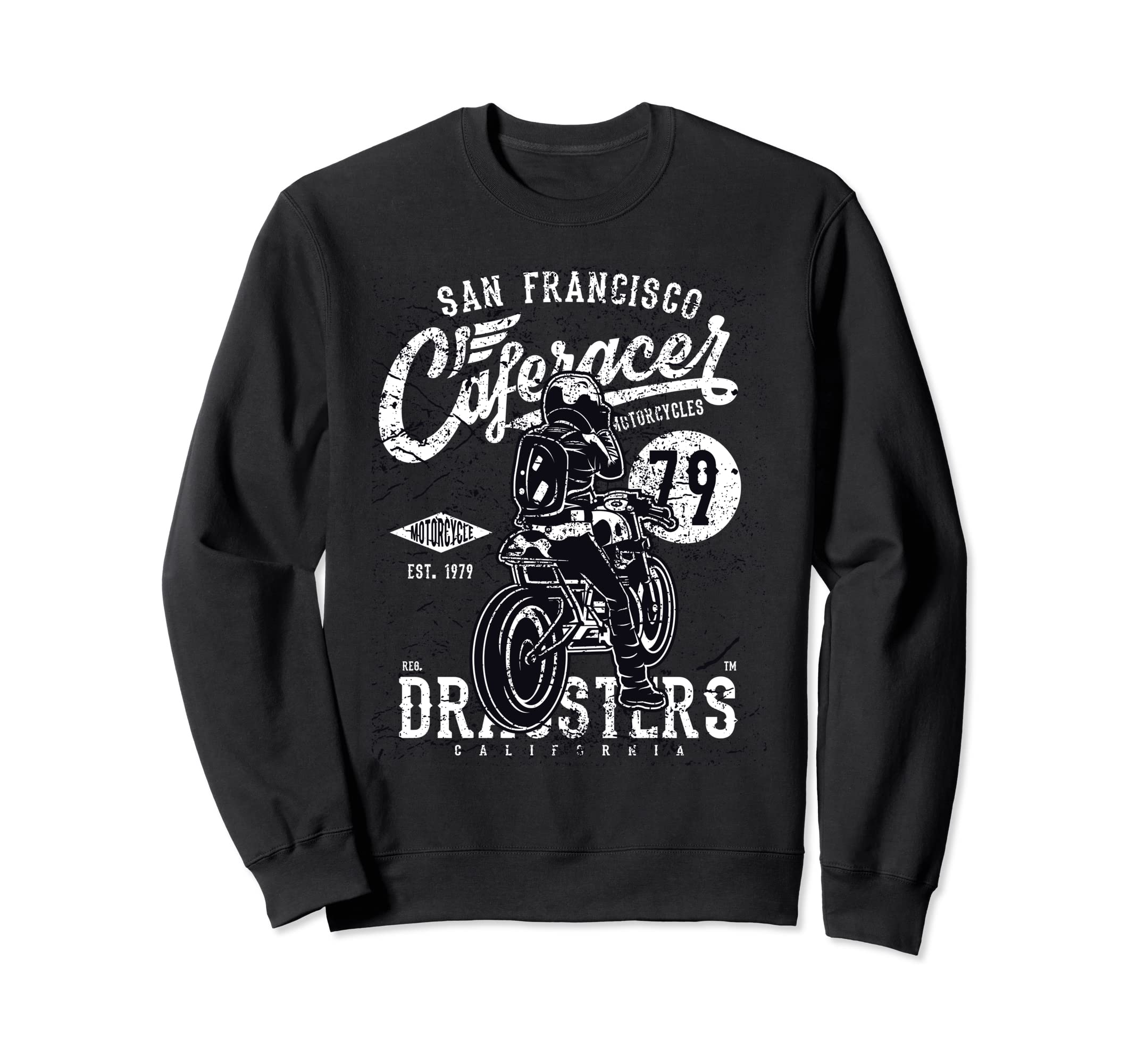 Cafe Racer Motorcycle Dragsters 79 Sweatshirt - Custom Art Print Men Women - T-Shirt, Sweatshirt, Hoodie