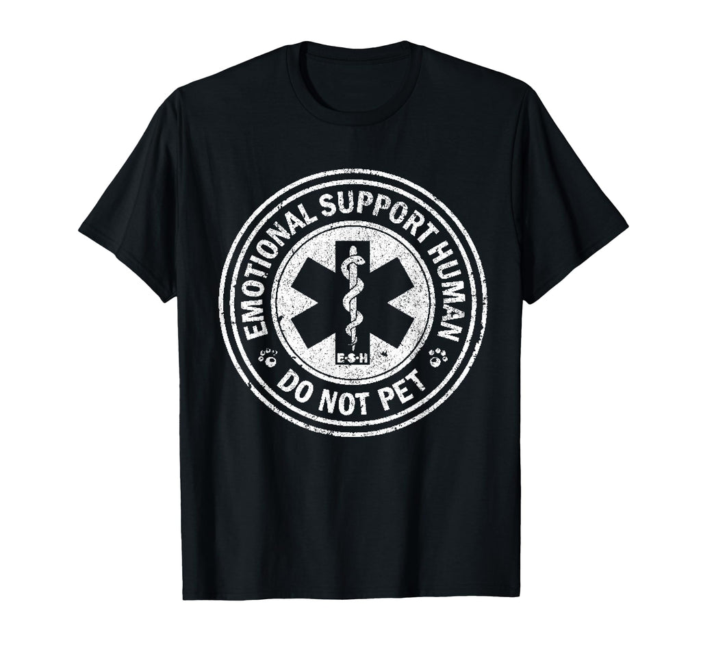 Emotional Support Human Black X Small T-Shirt - Streetwear Style Unisex - T-Shirt, Sweatshirt, Hoodie
