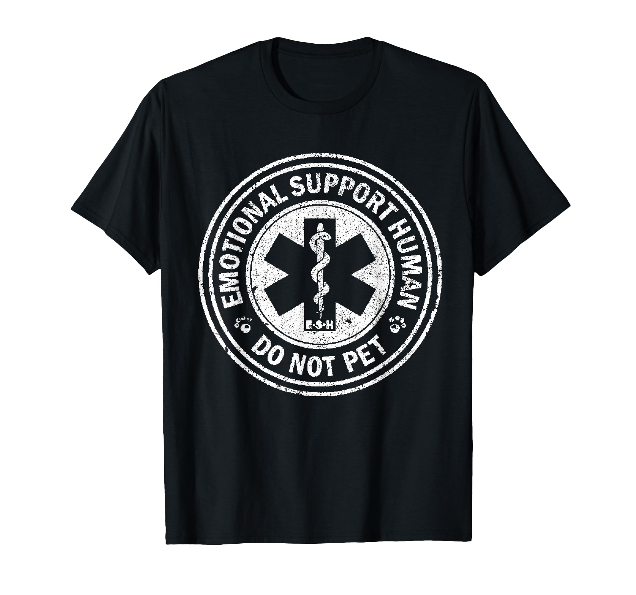 Emotional Support Human Black X Small T-Shirt - Streetwear Style Unisex - T-Shirt, Sweatshirt, Hoodie