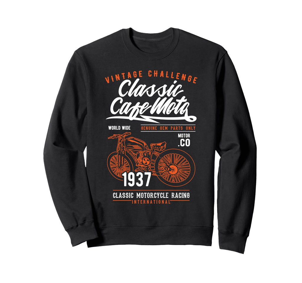 Cafe Racer Motorcycle Sweatshirt - Trendy Graphic Unisex - T-Shirt, Sweatshirt, Hoodie