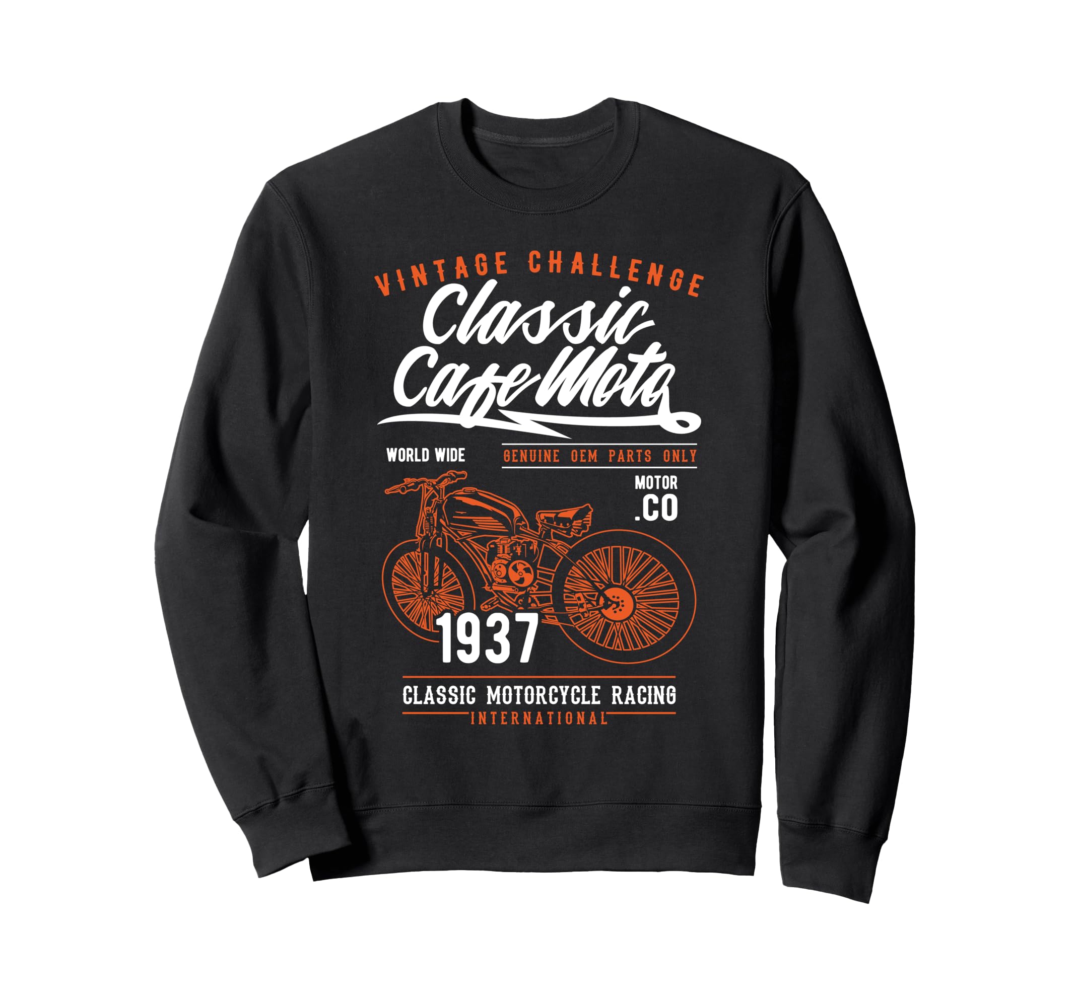 Cafe Racer Motorcycle Sweatshirt - Trendy Graphic Unisex - T-Shirt, Sweatshirt, Hoodie