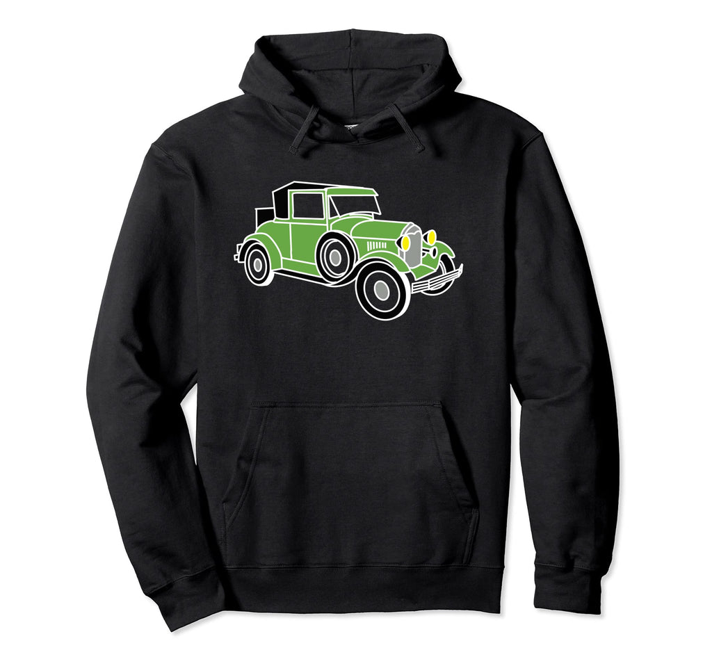 Nqshi Car Green American Muscle Hoodie - Custom Art Print for Adults - T-Shirt, Sweatshirt, Hoodie