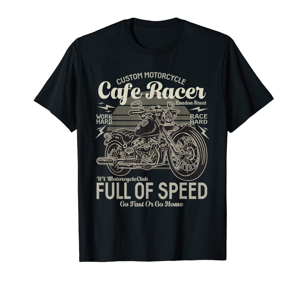 Cheffsspecials Motorbike Cafe Racer T-Shirt - Minimalist Print for Adults - T-Shirt, Sweatshirt, Hoodie