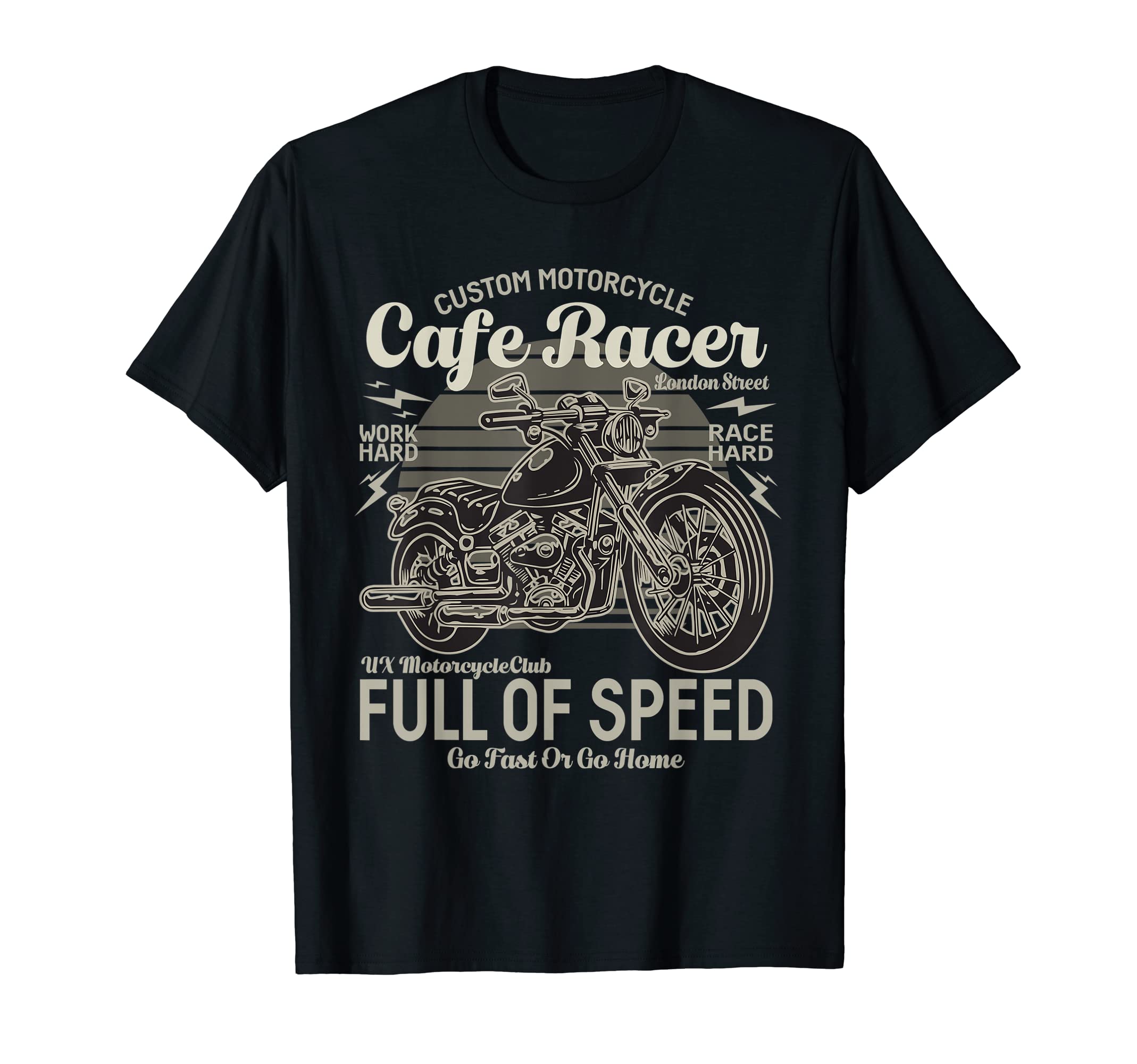Cheffsspecials Motorbike Cafe Racer T-Shirt - Minimalist Print for Adults - T-Shirt, Sweatshirt, Hoodie