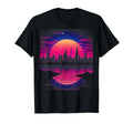 Vaporwave Cityscape 80S Synthwave 14 T-Shirt - Fun Novelty Design Men Women - T-Shirt, Sweatshirt, Hoodie