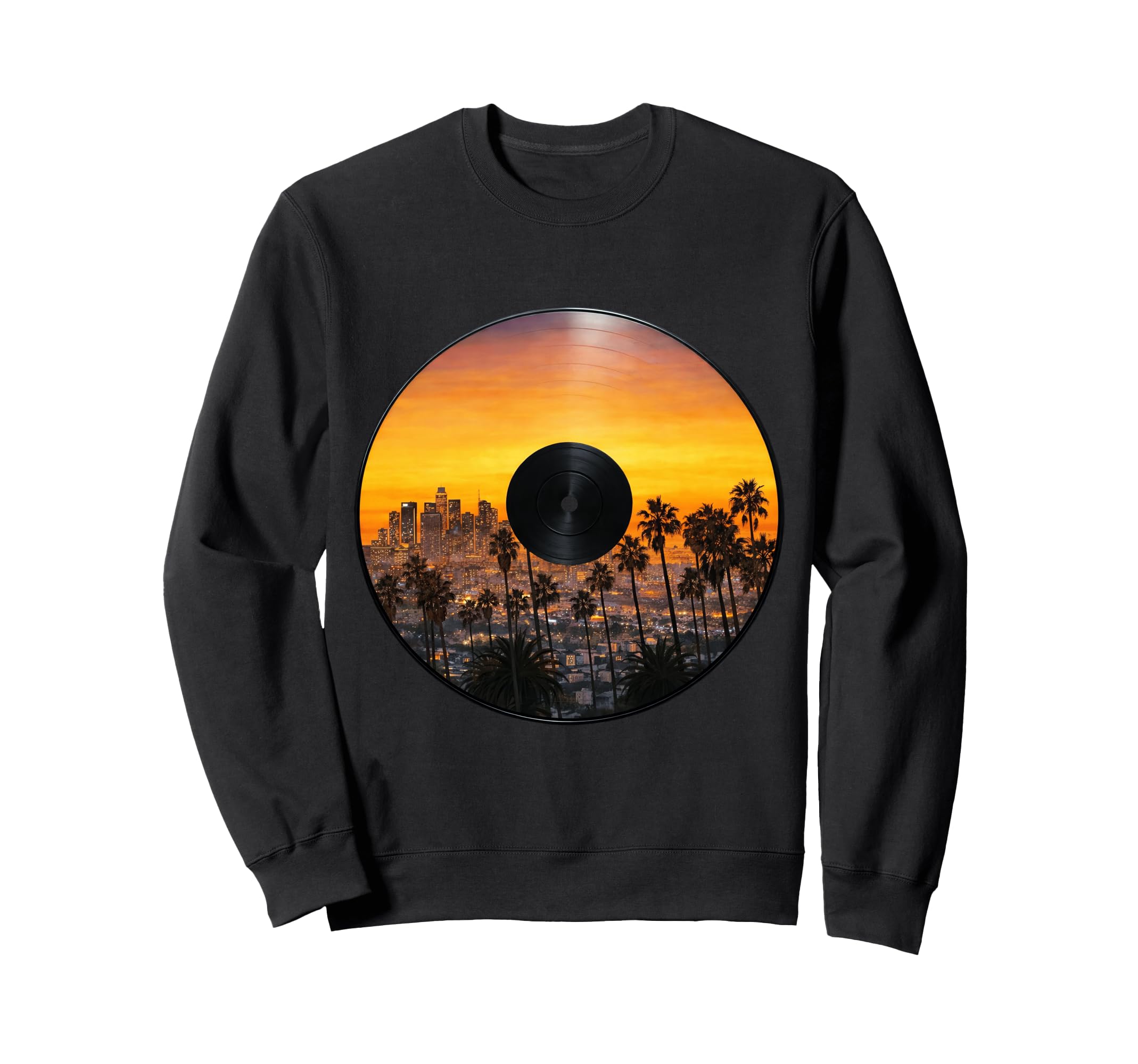 Los Angeles California Vinyl Sweatshirt - Unique Graphic Men Women - T-Shirt, Sweatshirt, Hoodie