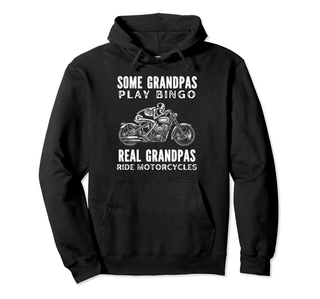 Real Grandpas Ride Motorcycles Motorcycle Hoodie - Trendy Graphic Unisex - T-Shirt, Sweatshirt, Hoodie