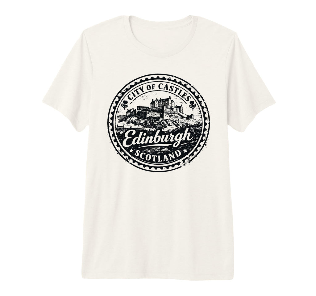 Edinburgh Scotland Uk Travel Stamp T-Shirt - Graphic Print Men Women - T-Shirt, Sweatshirt, Hoodie