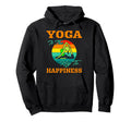 Yoga Is Key To Happiness Sunset Yoga Hoodie - Unique Graphic Men Women - T-Shirt, Sweatshirt, Hoodie