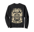 Biker 1957 Ride Birthday Motorcycle Sweatshirt - Unique Graphic Men Women - T-Shirt, Sweatshirt, Hoodie