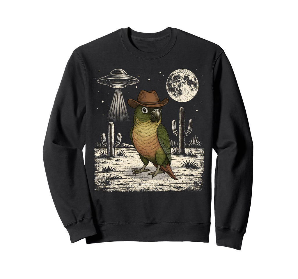 Funny Green Cheek Conure Parrot Sweatshirt - Aesthetic Graphic Men Women - T-Shirt, Sweatshirt, Hoodie