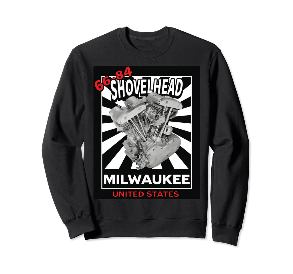 Hd Motorcycle Vtwin Shovelhead Sweatshirt - Fun Novelty Design Men Women - T-Shirt, Sweatshirt, Hoodie
