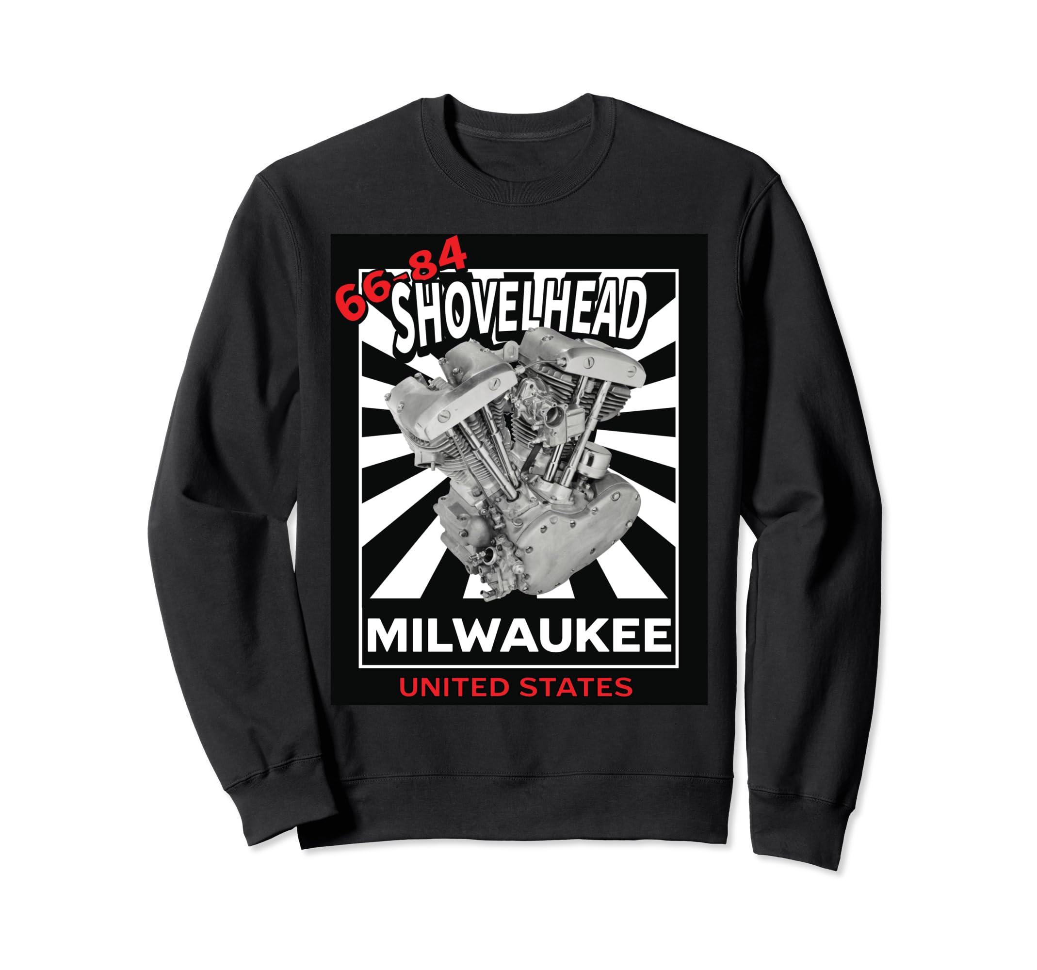Hd Motorcycle Vtwin Shovelhead Sweatshirt - Fun Novelty Design Men Women - T-Shirt, Sweatshirt, Hoodie